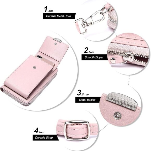 Small Crossbody Bag Cell Phone Purse Wallet with Credit Card Slots for Women - Picture 5 of 6